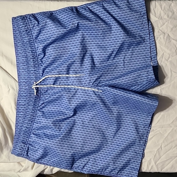 Mens Goodfellow & Co blue and purplish diamond patterned Swim‎ Trunks - Picture 1 of 4
